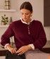 HEART BUTTON KNIT - 10-16 - BURGUNDY