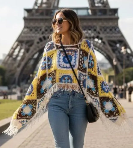 CROCHET CAPE TOP - 8-12