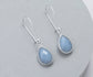 TEARDROP LONG CRYSTAL EARRINGS- BLUE