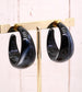 BLACK RESIN HOOPS