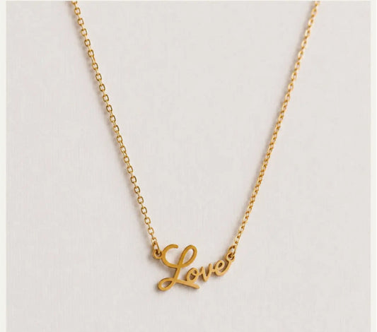 STAINLESS STEEL LOVE NECKLACE