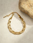 STAINLESS STEEL BRAIDED BRACELET - GOLD
