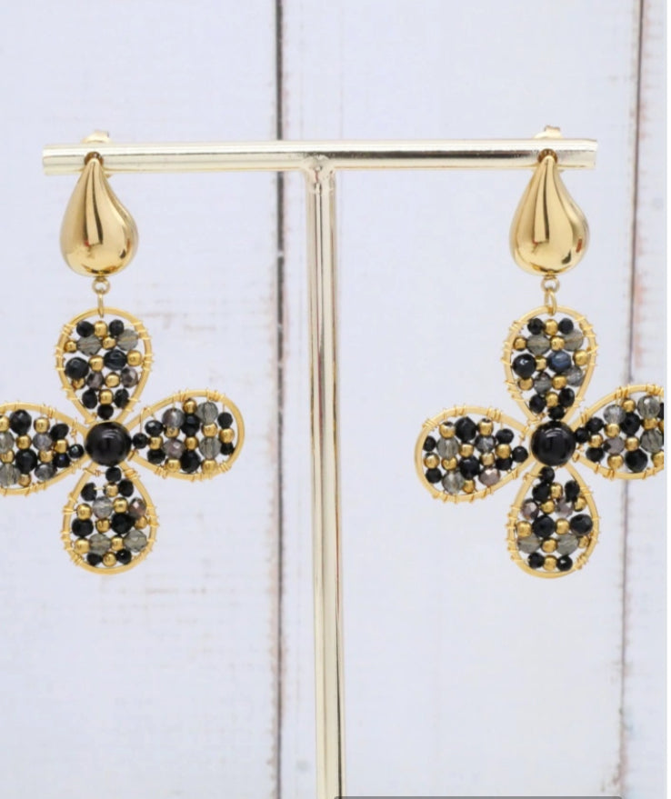 BEAD STATEMENT EARRINGS