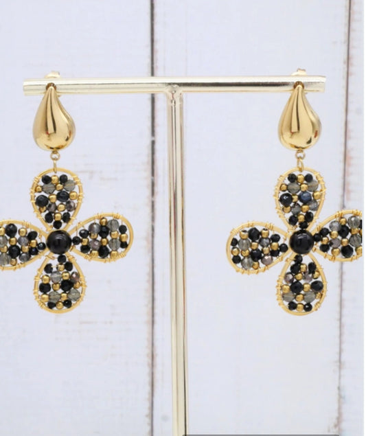 BEAD STATEMENT EARRINGS