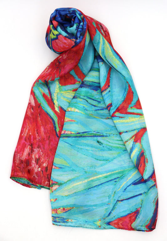 SILK BLEND ART PRINT SCARF