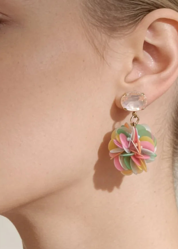 STATEMENT FLOWER EARRINGS- MULTI