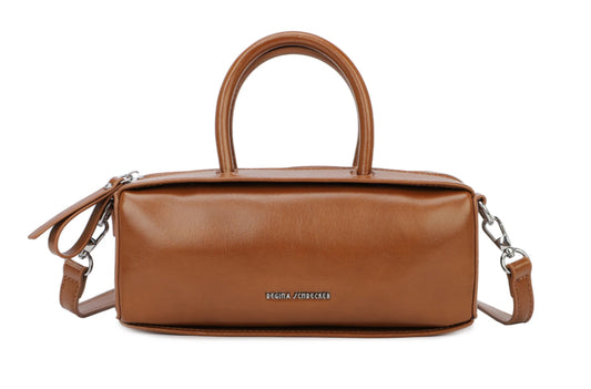 BARREL BAG WITH LONG STRAP - CAMEL