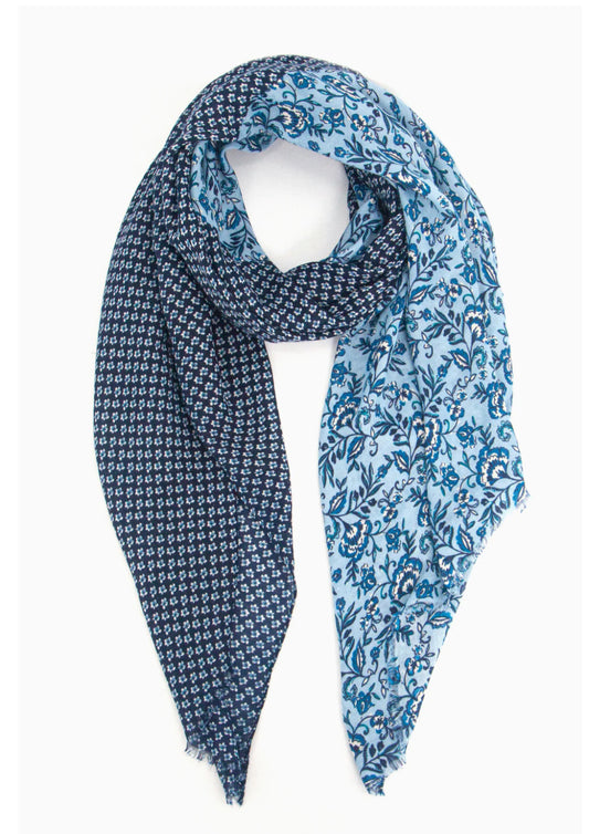 PAISLEY PRINT SCARF - BLUE