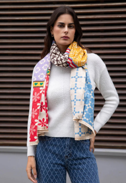 DOUBLE SIDED PRINT SCARF
