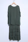 SILK BLEND LAYERED RUFFLE DRESS - KHAKI