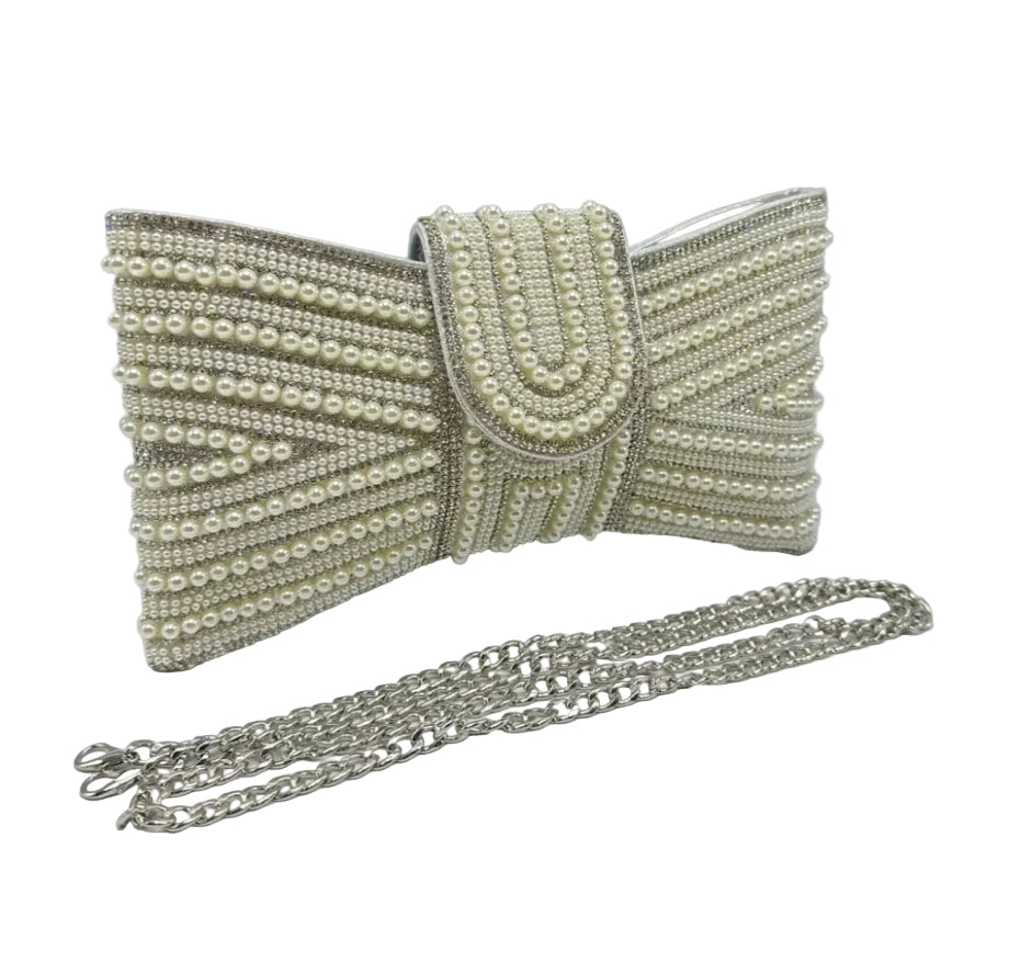 PEARL BOW CLUTCH