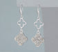 DIAMANTE PETAL DROP EARRINGS - SILVER