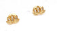 LOTUS FLOWER CRYSTAL STUDS - GOLD