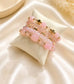 BEADED BRACELET STACK - PINK
