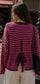 TIE BACK STRIPE KNIT - 10-16 - PINK