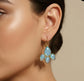 CRYSTAL DROP EARRINGS - BLUE