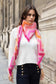 CHEVRON TRIANGLE SCARF - FUSCHIA