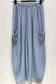 COTTON/LINEN BLEND SLOUCH POCKET PANTS - 10-16 - BLUE