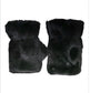 FAUX FUR MITTS - BLACK
