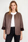 EMBOSSED SUEDETTE JACKET - 10-16 - CHOCOLATE