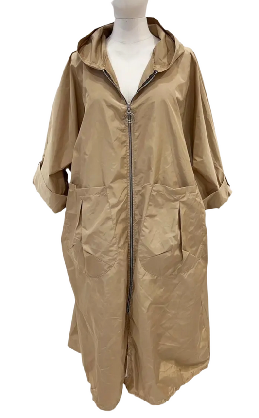 LONGLINE RAIN JACKET WITH PATCH POCKETS - 12-16/18