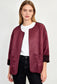 EMBOSSED SUEDETTE JACKET - 10-16 - BURGUNDY