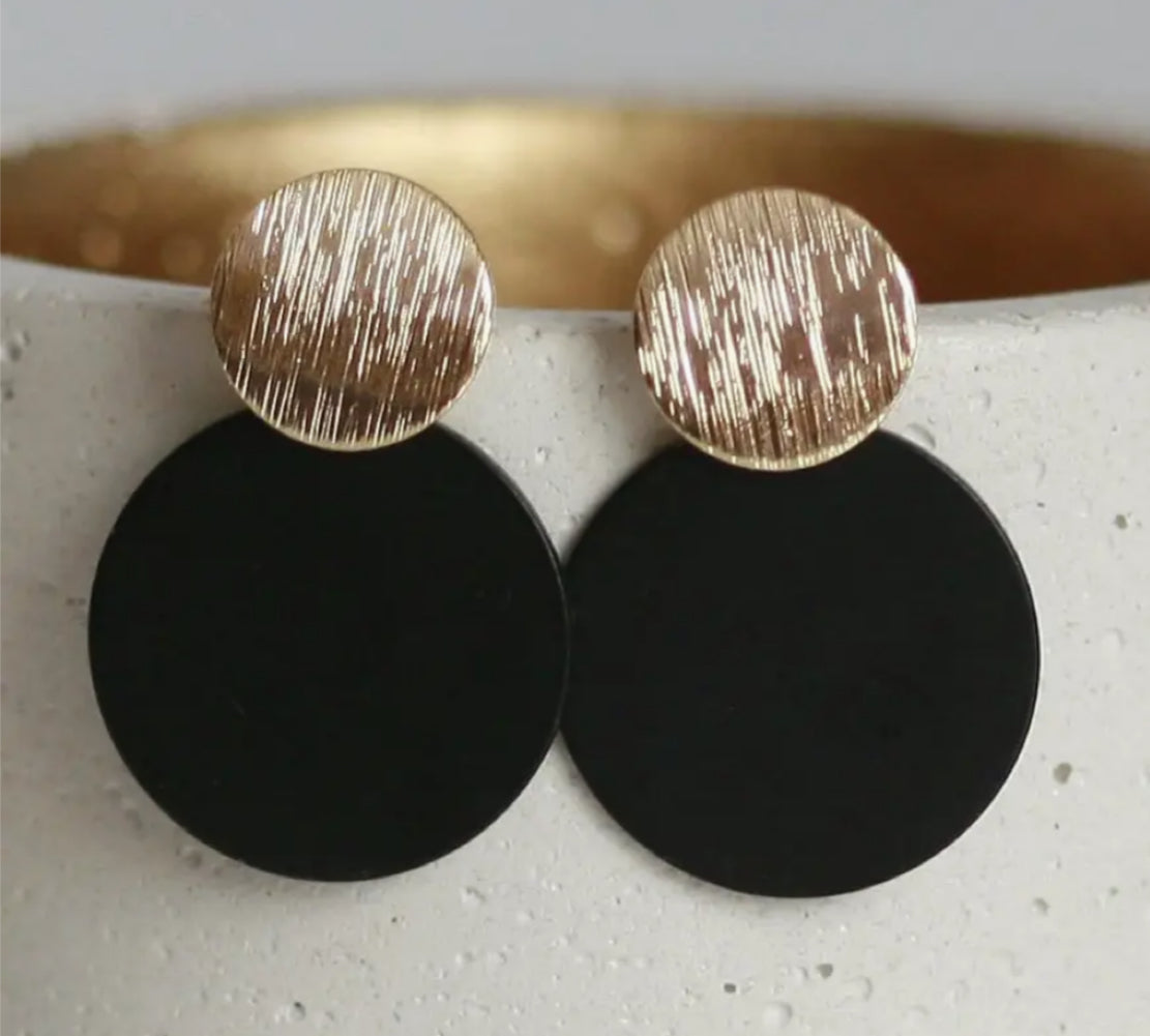 KAIKO - CIRCLES STATEMENT BRASS EARRINGS
