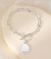 DISC T-BAR BRACELET - SILVER