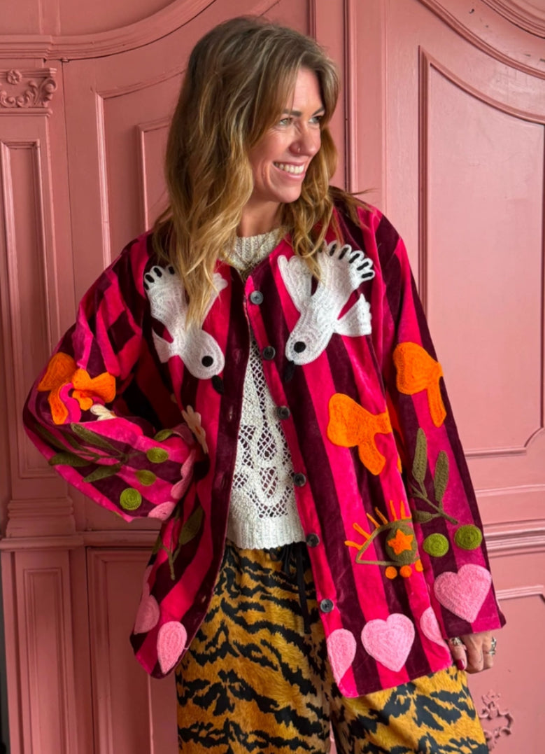 HANDMADE LINED VELVET JACKET - 12-16