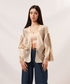 CROCHET CARDI -  FREE SIZE - CAMEL