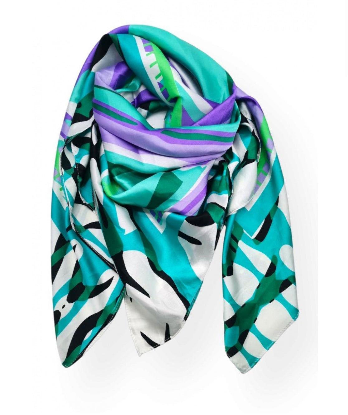 LARGE SATIN SQUARE SCARF