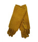 VELOUR GLOVES WITH KNIT DETACHABLE FINGERLESS MITTS - MUSTARD