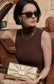 RUCHED OCCASION BAG - GOLD