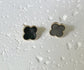 BLACK PETAL STUD EARRINGS