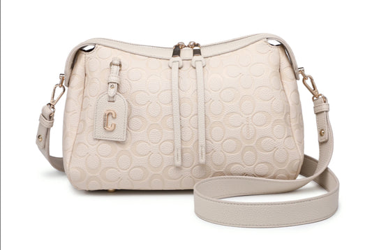 EMBOSSED CROSSBODY - BEIGE