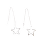 THREADER STAR EARRINGS - SILVER