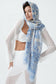 FOIL PRINT SCARF - BLUE