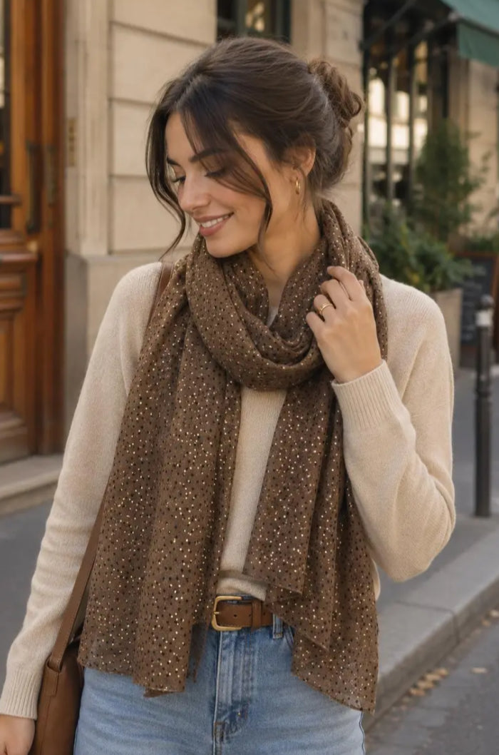 POLKA FOIL SCARF