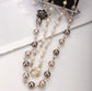 MIXED PEARL CAMELIA LONG NECKLACE