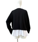 MONOCHROME CIRCLE PATCH PEPLUM TOP
