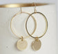 KAIKO - CIRCLE DISC BRASS EARRINGS