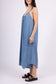 COTTON LIGHT DENIM JUMPSUIT - 8-16 - LIGHT WASH