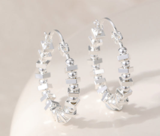 BEAD HOOP EARRINGS
