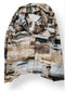 FOIL PRINT SCARF - BROWN