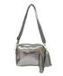 LEATHER TASSEL ZIP BAG - SILVER - MADE IN ITALY