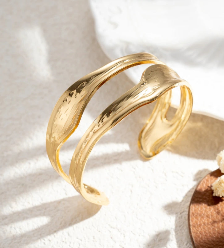 STAINLESS STEEL DOUBLE BANGLE