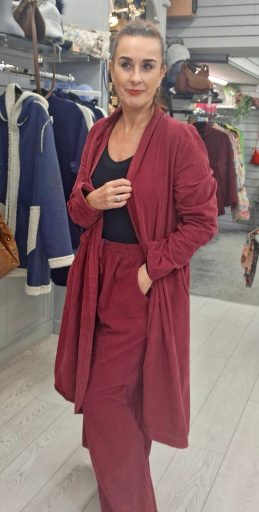 COTTON CORD JACKET - 10-16 - BURGUNDY