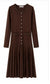 PLEAT KNIT MAXI DRESS - 10-12 & 14-16 - CHOCOLATE