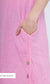 COWL BUTTON DETAIL LINEN DRESS - 10-16 - PINK