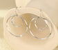 CIRCLE DROP HOOK EARRINGS - SILVER
